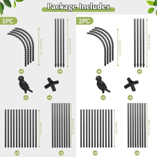 Square Tomato Cages for Garden, 6.2 FT Cucumber Trellis for Flowers, Grape, Pea, Rose, Bean, Rustproof Plastic Coated Metal Plant Support for Potted Plants Indoor Outdoor - 2PC Obelisk Trellis - Image 6