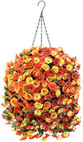 Ammyoo Artificial Fake Hanging Flower Basket for Fall Outdoor Home Decor by Ammyoo