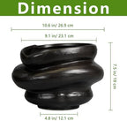 Ceramic Pots for Plants 10.6 Inch - Bonsai Flower Pots for Indoor Plants with Drainage Hole, Decorative Outdoor Pot for Plant, Gift for Men Women, Black - Image 3