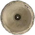 13" H X 18" W MGO Grecian Urn Planter, Large Low-Profile Lightweight Concrete Pedestal Pot, Ornate Stone-Look Garden Bowl with Drainage Hole, Outdoor Flower Pot for Entryway & Porch, Antique White - Image 6