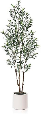 LOMANTO Artificial Olive Trees, 6 ft Tall Fake Olive Trees for Indoor by LOMANTO