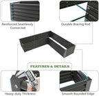Anleolife 4-Bed 74x74x18in L-Shaped Raised Garden Beds, Quartz Grey - Image 3
