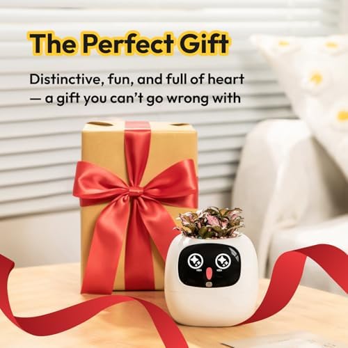 Ivy Interactive AI Desk Companion & Smart Plant Pet Indoor Planter Pink - Image 4