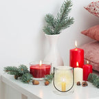 Cabilock 12 Pack Hanging Glass Tealight Candle Holder with Handles Candle Stands Ornaments for Indoor Outdoor Home Decor Wedding Banquet Party Hydroponic Planters - Image 5