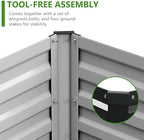 2PCS 9x3x1ft Galvanized Raised Garden Bed,Outdoor Planter Box Metal Patio Kit Planting Bed for Vegetables Flowers Herb,Black - Image 4