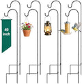 GOFORWILD 49 Inch 8 Pack Shepherd Hook for Garden Decor by GOFORWILD