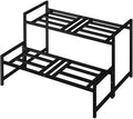 Plant Stand Indoor Outdoor, 2-Tier Stackable Wrought Iron Plant Stands by Lilybud--lily