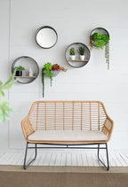 Farmhouse Round Metal Wall Planter Set, 5 Piece, Gray - Image 4