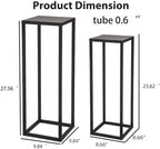 Black Plant Stand Indoor Pack of 2, No Assembly Required Metal Pedestal Flower Stand, Upgraded 0.6" Heavy Duty Column Table for Wedding Centerpieces, Living Room Modern Flowerpot Holder Rack - Image 2