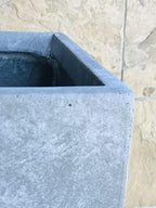Kante 24" H Square Slate Gray Concrete/Fiberglass Indoor Outdoor Elegant Tall Planter - Image 5