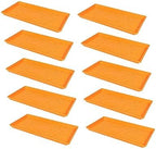 SUNPACK 10" x 20" Heavy Duty Shallow Plastic Seed Starting Tray, Orange, 1" (Pack of 10) - No Drainage Holes, Perfect for Greenhouses or Indoor Gardening by SUNPACK