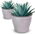 Headwind Natural Ironstone Timberline - 14" Pearl White Decorative Planter for Outdoor Pots for Plants – Modern Indoor Plant Pots, Large & Small Planters for Indoor Plants by Robert Allen 2-Pack by Headwind