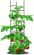 Tomato Cage 5ft 6-Pack Large Tall Tomato Cages Tomato Stakes Plants Supports Garden Stakes,40 Clips and Plant Ties Include, Green by Growsun