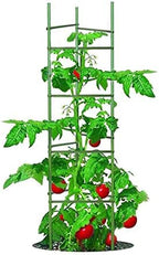 Tomato Cage 5ft 6-Pack Large Tall Tomato Cages Tomato Stakes Plants Supports Garden Stakes,40 Clips and Plant Ties Include, Green by Growsun
