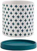 Pot Flower Pots Plant Pots with Drainage Hole and Saucer Round Ceramic Indoor Planter Modern Decorative Gardening Pot Suitable for Indoor and Outdoor Flower Plant Pots (Color : Green, Size : A) by Unknown