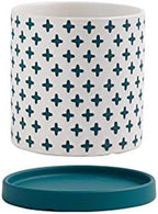Pot Flower Pots Plant Pots with Drainage Hole and Saucer Round Ceramic Indoor Planter Modern Decorative Gardening Pot Suitable for Indoor and Outdoor Flower Plant Pots (Color : Green, Size : A) by Unknown