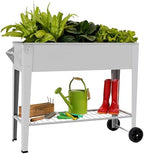 LEETOLLA     Elevate Herb Garden Planter Box Outdoor Raised Planter Box with Legs On Wheels for Vegetables Flower Tomato Patio Backyard by LEETOLLA