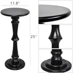 SwallowLiving Solid Wood Drink Table for Small Spaces, Pedestal Side Table - Image 2