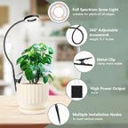 Plant Light Black 2 Pack, Clip on Grow Lights for Indoor Plants - Image 5