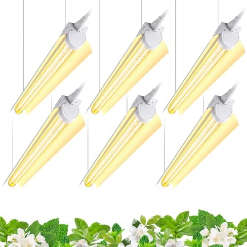 Barrina T8 Plant Light, 2FT 24W Full Spectrum Led Grow Lights, 6 Packs by Barrina