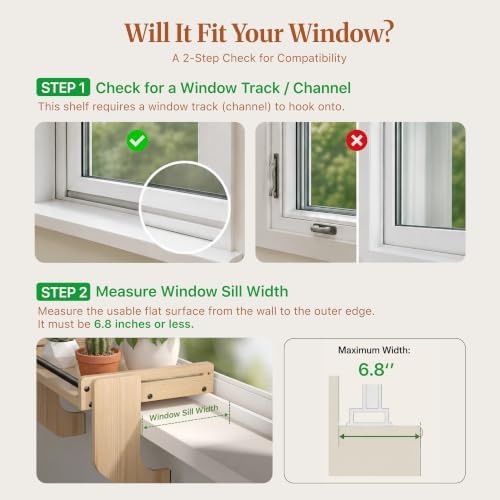 Window Sill Plant Shelf Extender, No Drill Adjustable Plant Stand indoor - Image 4