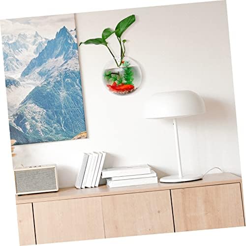Happyyami 2 Sets Hydroponic Wall Hanging Vase Plant Clear Terrarium Container Wall Hydroponic Vases Globe Flower Vase Air Propagation Stations Wall Bowl Fish Tank Goldfish Bowl Glass Outdoor - Image 3
