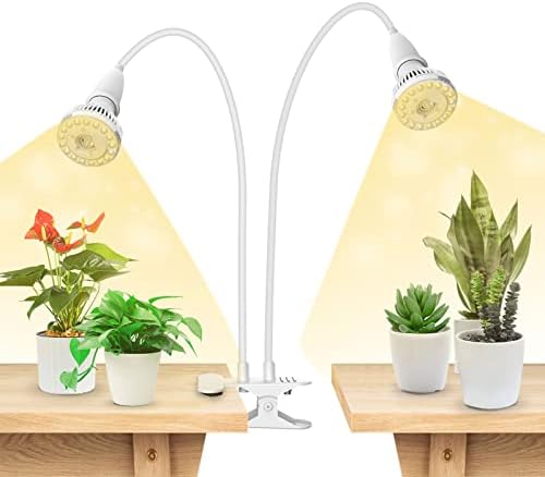 SANSI Grow Lights for Indoor Plants, 20W Clip-On Gooseneck LED Plant Lights by SANSI