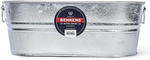 Behrens 0-OV 5-1/2-Gallon Oval Steel Tub by Behrens+Manufacturing+Company