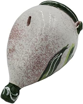 Spanish Hand-Painted Wall Orza Flower Pot, Green Design - Image 7