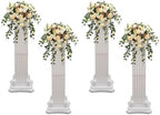 Wedding Roman Columns 4 Pcs 35.4" Plastic Column Stand Roman Pillar Greek Column Statue Plant Stand Elegant Wedding Event Party Decorative Column Pedestal Flower Holder (Type C, 4Pcs, 11.81x35.43 Inch) by Unknown