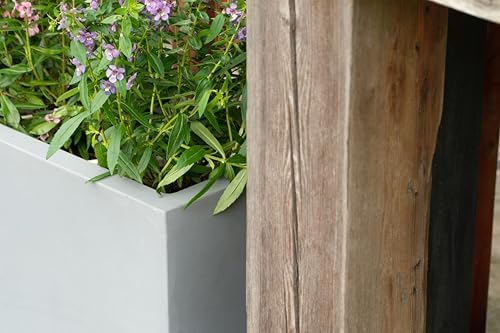 Pottery Pots Large Indoor & Outdoor Planter Pot Grey Rectangular – Size in Inches 28H X 15W X 38L - Flower Planters - Image 2