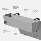 Veradek Pure Series Railing Planter - Tapered Window Box with Bracket - Image 3
