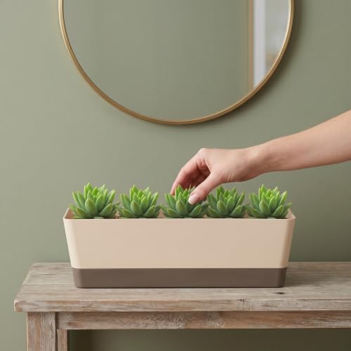 Planter Box with Drainage Holes Windowsill Rectangular 2pcs Plastic - Image 7