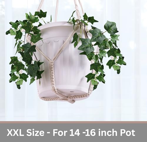 2 Pack Giant XXL Macrame Planter Hanger Large for 15 inch Pot - Image 2