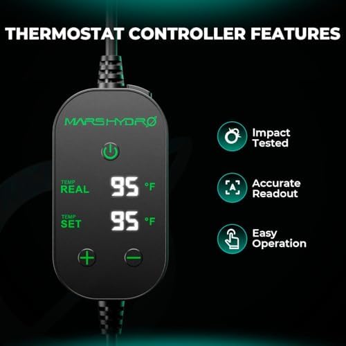 MARS HYDRO 48''x 20.75'' Seedling Heat Mat with Thermostat Heating Pad IP67 Waterproof, Easy to Clean, for Seedling, Germination, Clone, Reptile - Image 4