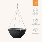 LA JOLIE MUSE Large Hanging Planters for Outdoor Plants, Set of 2 13.2 Inch - Image 7
