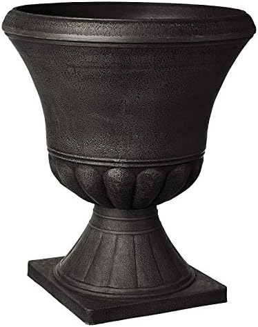 Arcadia Garden Products PSW DB51BK Hamilton Urn, 18 by 22", Black by PSW