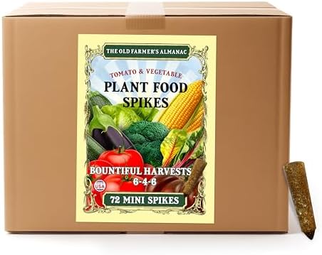 The Old Farmer's Almanac Tomato & Vegetable Plant Food Mini Spikes - NPK 6-4-6 for Continuous Feeding and Bountiful Harvests (72 Mini Spikes) by Unknown