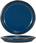 W&W Ceramic Plant Saucer - Plant Trays for Indoor Pots(Blue, 13 inches, 2 Packs) by WWHomeDecor