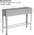 Metal Raised Garden Bed,Raised Planter Box with Legs,Herbs and Vegetables Planter Suitable for Outdoor Patio Deck and Porch (Gray) - Image 5
