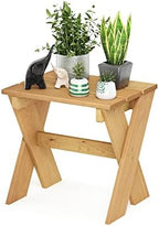 Furinno TIOMAN Compact Patio Table with X-Leg, Easy Assembly, Pine Wood by Furinno-FitsYourSpaceFitsYourBudget