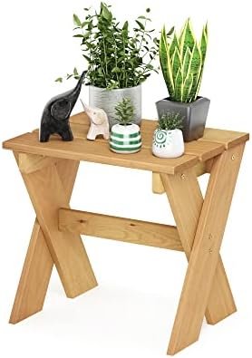 Furinno TIOMAN Compact Patio Table with X-Leg, Easy Assembly, Pine Wood by Furinno-FitsYourSpaceFitsYourBudget