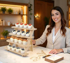 Wooden Display Stand, Tiered Cupcake Stand, 4 Tier Display Stand Riser - Image 2
