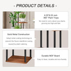 AZERPIAN 5 Tier Tall Plant Stand Indoor Corner Tiered Shelf Metal MDF Board - Image 5