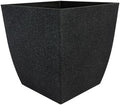 The HC Companies Santa Fe Square Self-Watering Pot - Lightweight Plastic Planter for Herbs & More - Durable Plant Pots for Indoor Plants & Outdoor Plants (16" Black Sand, Pack 1) by TheHCCompanies