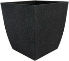 The HC Companies Santa Fe Square Self-Watering Pot - Lightweight Plastic Planter for Herbs & More - Durable Plant Pots for Indoor Plants & Outdoor Plants (16" Black Sand, Pack 1) by TheHCCompanies