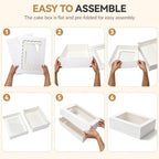 30pcs 14x10x6in Rectangular Quarter Sheet Cake Boxes with Window - Image 6