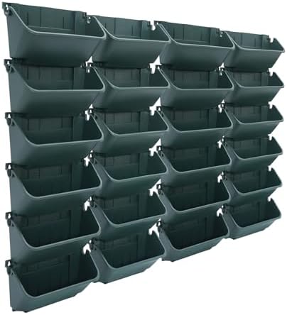Vertical Wall Planter with 24 Pots, Wall-Mounted Hanging Garden Planter by Unknown