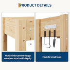 IDEALHOUSE 72"x23"x30" Elevated Wood Raised Garden Bed Planter Box - Image 3