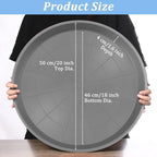 Eccliy 6 Pack Plastic Plant Saucer, Round, 20 Inch, Gray - Image 2